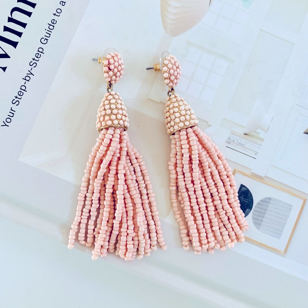 Baublebar Baby Pink Beaded Drop Earrings